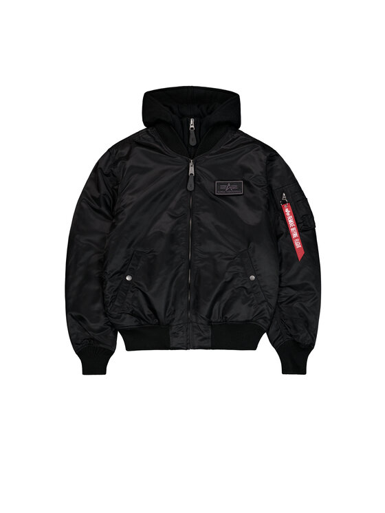 Alpha Industries Alpha Industries Kurtka bomber MA-1 D-Tec Hood Bomber Jacket Czarny Slim Fit