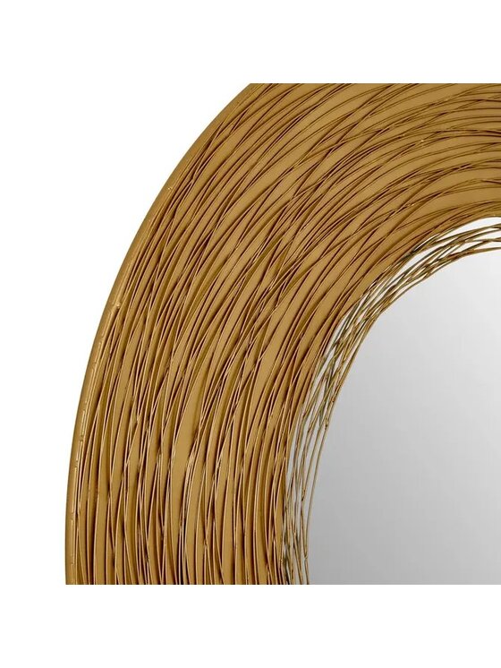 MIAhome MIAhome Lustro ścienne okrągłe Martin 90 cm Złoty