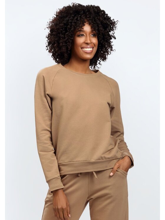 DKaren Sport DKaren Sport Bluza Wenezja Brązowy Slim Fit