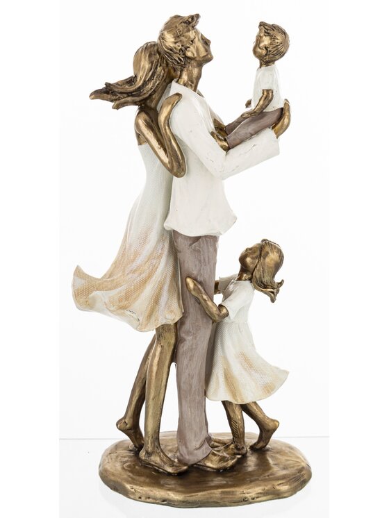 MIAhome MIAhome Figurka młodzi rodzice FAMIGLIA FELICE Złoty