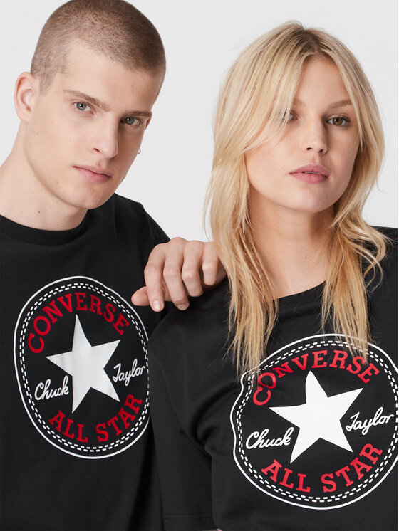 Converse Converse T-Shirt Unisex 10024064-A02 Czarny Standard Fit