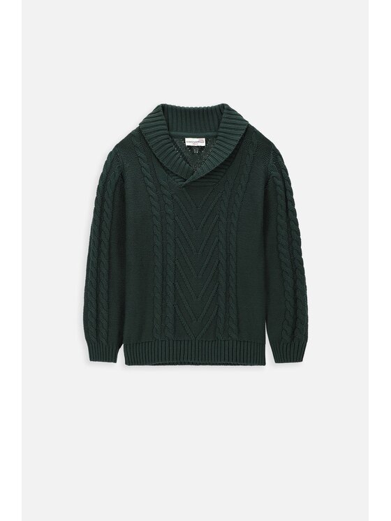 Coccodrillo Coccodrillo Sweter ZC3172101CBK-011 Zielony Regular Fit