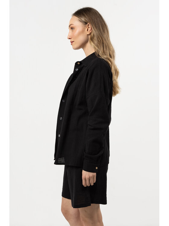 Awama Awama Koszula A724 Czarny Basic Fit