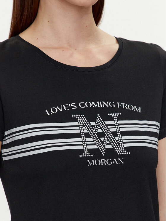 Morgan Morgan T-shirt 241-DONNA Crna Regular Fit