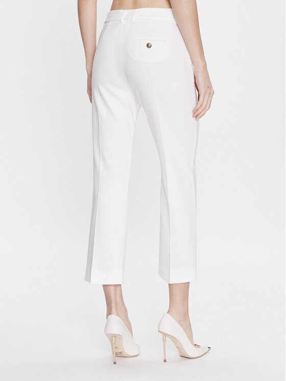 Marella Marella Pantaloni din material Zodiaco 2337810234 Alb Regular Fit