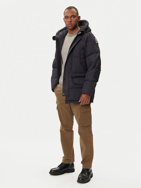 Parajumpers Parajumpers Dūnu jaka Harraskeet 25WMPMPUHF03 Melns Regular Fit