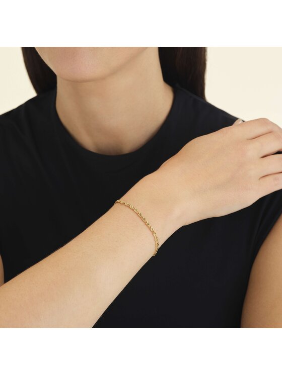 Rosefield Rosefield Bransoletka Swirl Bracelet Gold Złoty