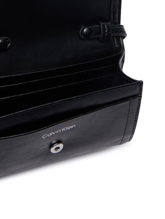 Calvin Klein Calvin Klein Дамска чанта Emblem Wallet On Strap LV04F1218G Черен