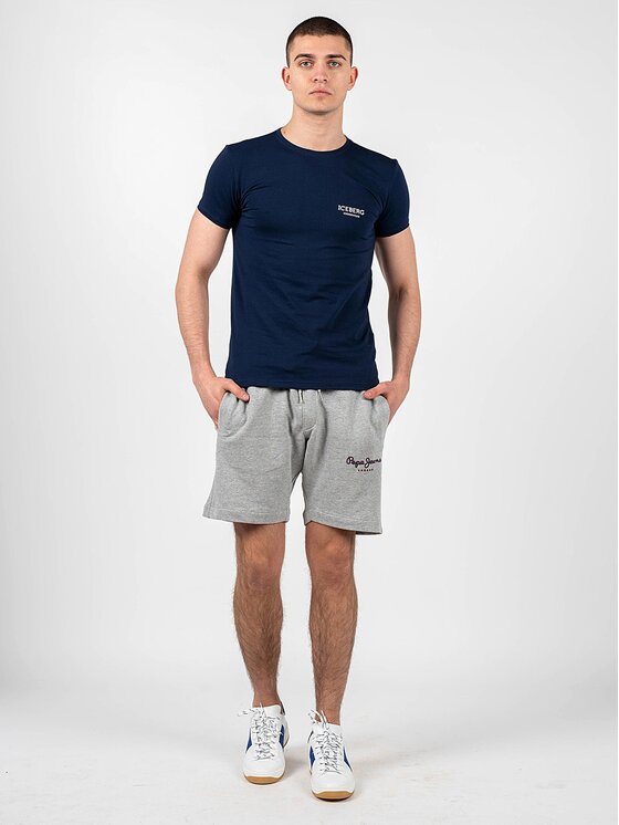 Iceberg Iceberg T-shirt ICE1UTS01 Blu scuro Slim Fit