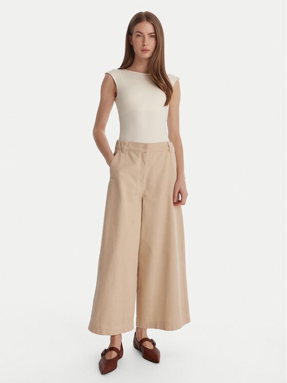 Marella Marella Glaustinukė Vigile 2615941021 Écru Slim Fit