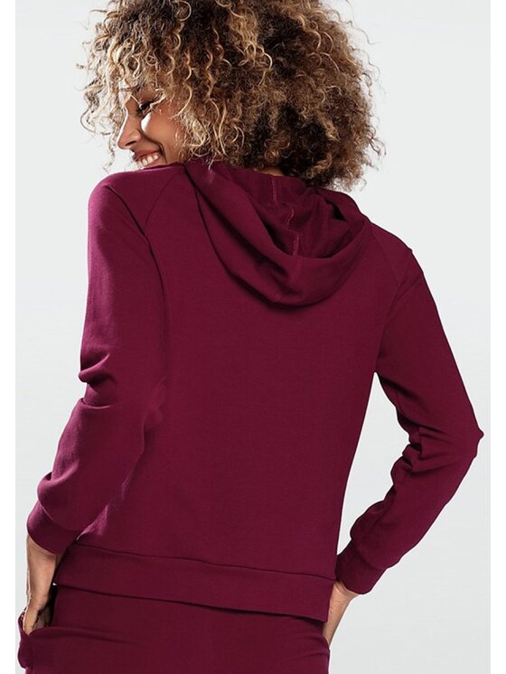 DKaren Sport DKaren Sport Bluza Seattle Bordowy Classic Fit