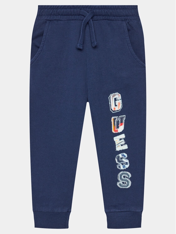 Guess Teplákové nohavice N4GQ11 KA6R3 Tmavomodrá Regular Fit