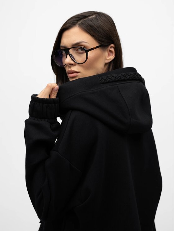 MANDRAGORA MANDRAGORA Bluza Sento Czarny Standard Fit