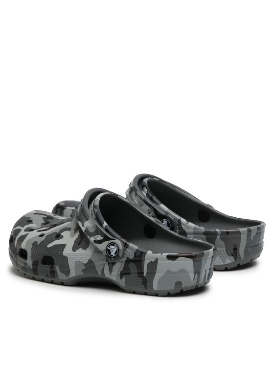 Crocs Crocs Klapki Classic Printed Camo Clog 206454 Szary