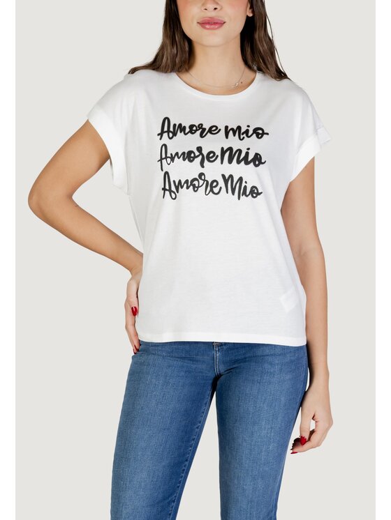 Morgan De Toi Morgan De Toi T-shirt 261-DANIA Bianco Casual Fit