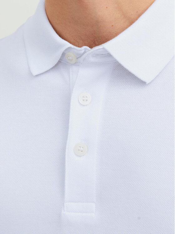 Jack & Jones Jack & Jones Tricou polo Paulos 12136668 Alb Slim Fit