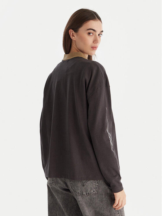 Quiksilver Quiksilver Тениска с яка и копчета Mercury Standard EQWKT03203 Сив Regular Fit