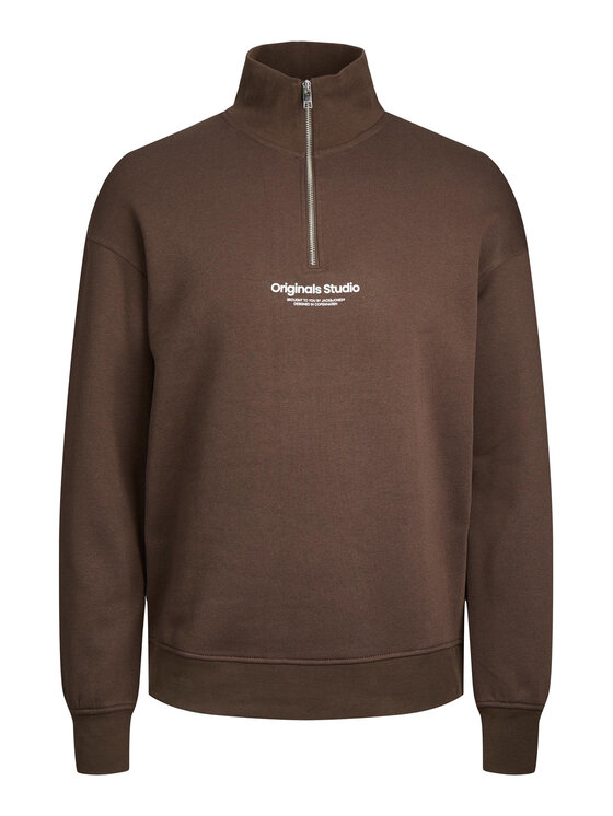 Jack & Jones Jack & Jones Суитшърт Vesterbro 12241777 Кафяв Relaxed Fit