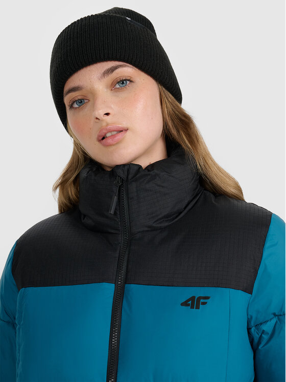 4F 4F Kurtka puchowa MULTI ACTIVE Turkusowy Regular Fit