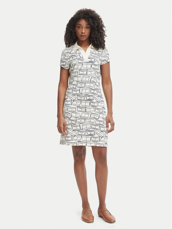 Tommy Hilfiger Tommy Hilfiger Ежедневна рокля 1985 Pique WW0WW49719 Светлобежов Regular Fit
