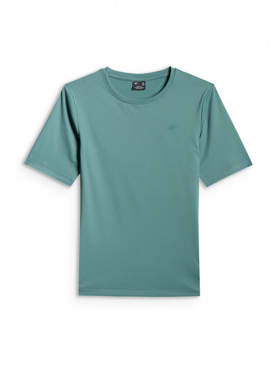 4F 4F T-Shirt ESSENTIAL 2 Turkusowy Slim Fit