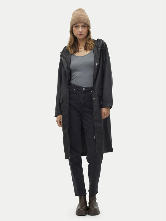 Vero Moda Vero Moda Dežna jakna Malou 10320607 Črna Regular Fit