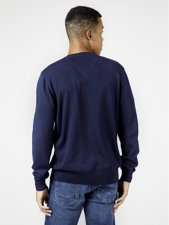 Cross Jeans Cross Jeans Sweter 34157-001 Granatowy V-Neck Fit