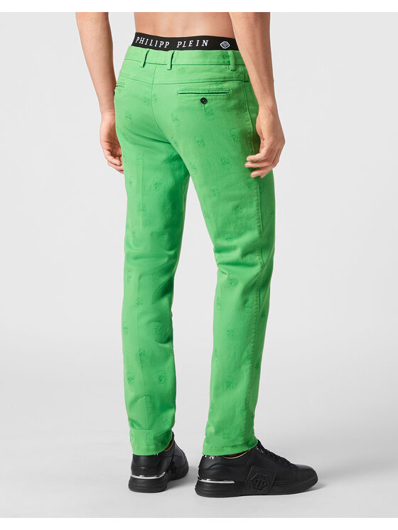 PHILIPP PLEIN PHILIPP PLEIN Chino kalhoty 3695 Zelená Chino Fit