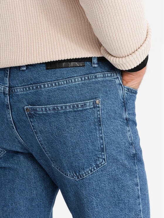 Ombre Ombre Jeansy OM-PADP-0225 Modrá Carrot Fit