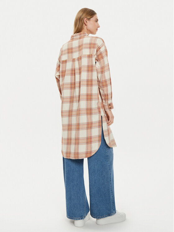 Roxy Roxy Haljina košulja Aqua Waves ERJWT03637 Bež Loose Fit
