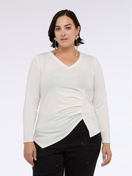 Fiorella Rubino Fiorella Rubino T-shirt G01QL008820N011 Bianco Slim Fit