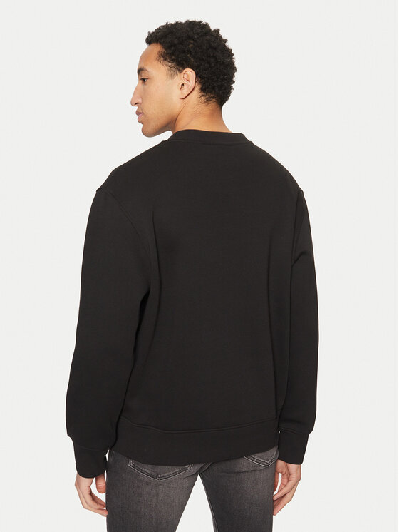 Calvin Klein Jeans Calvin Klein Jeans Felpa Bristle Monologo J30J327105 Nero Regular Fit