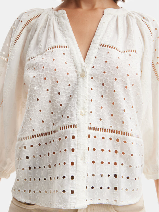 Desigual Desigual Blusa Julieta 24SWBW27 Bianco Loose Fit