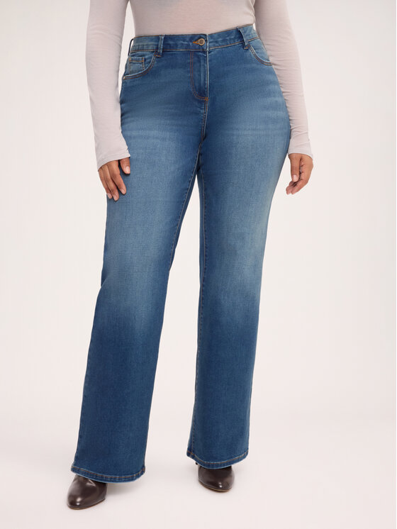 Fiorella Rubino Fiorella Rubino Jeansy P495T005442N024 Niebieski Flared Fit