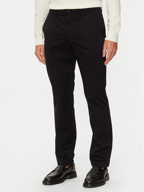 Tommy Hilfiger Chino nohavice Denton MW0MW37873 Čierna Slim Fit