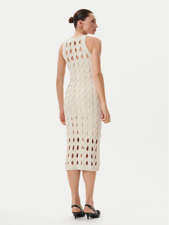 PINKO PINKO Úpletové šaty Allan 105190 A2LW Béžová Regular Fit