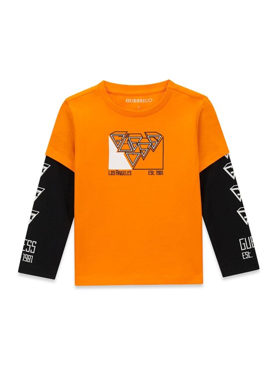 Guess Kids Guess Kids T-Shirt 185497 Pomarańczowy Classic Fit