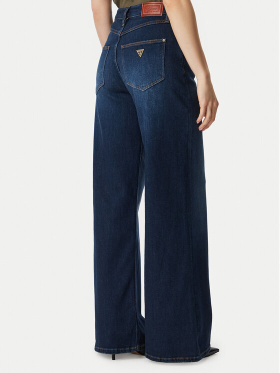 Guess Guess Teksad W6YA82 D1334 Tumesinine Wide Leg