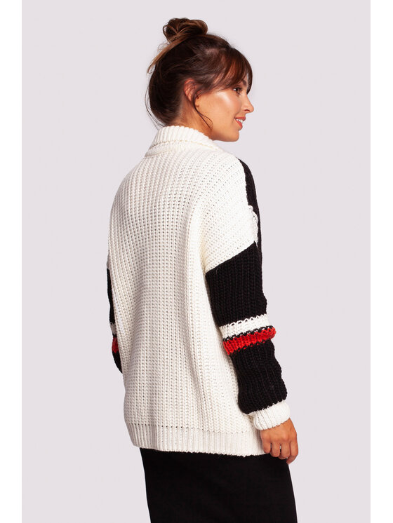 BeWear BeWear Sweter BK094 Czarny Modern Fit