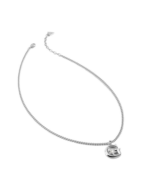Guess Guess Naszyjnik UBN70068 Srebrny