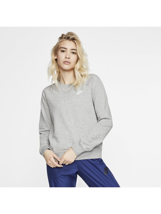 Nike Nike Bluza Sportswear Essential Szary Regular Fit