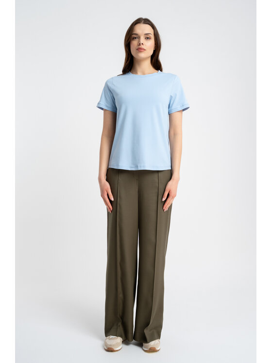CLICK CLICK Bavlnené nohavice 30-344 Kaki Loose Fit