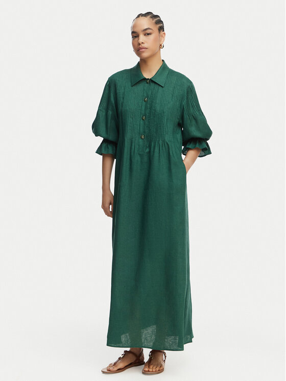 Luisa Spagnoli Luisa Spagnoli Vestito chemisier Pasotto 543083 Verde scuro Regular Fit