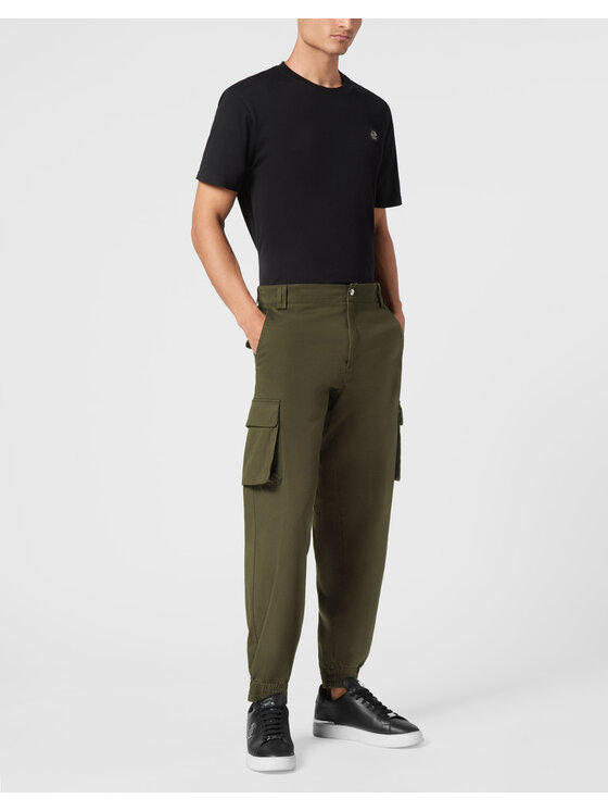 PHILIPP PLEIN PHILIPP PLEIN Cargo nohavice 11591 Zelená Cargo Fit