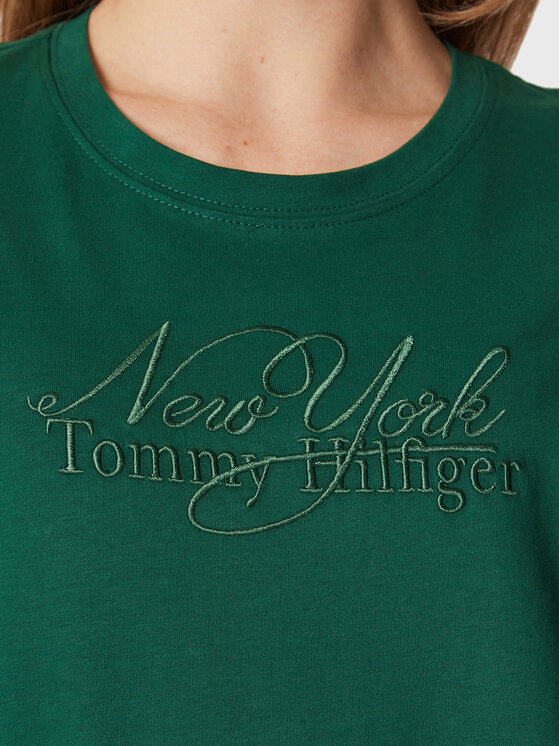 T-shirt WW0WW37351 Verde Regular Fit