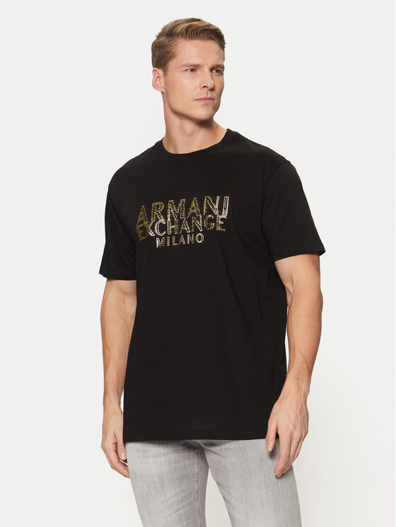 Armani Exchange T-krekls XM000326 AF10364 UC001 Melns Regular Fit