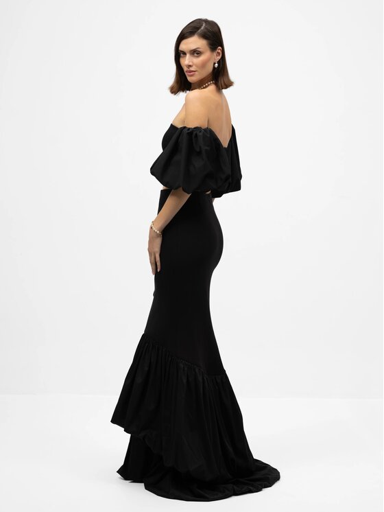 MANDRAGORA MANDRAGORA Spódnica maxi Zora Czarny Slim Fit