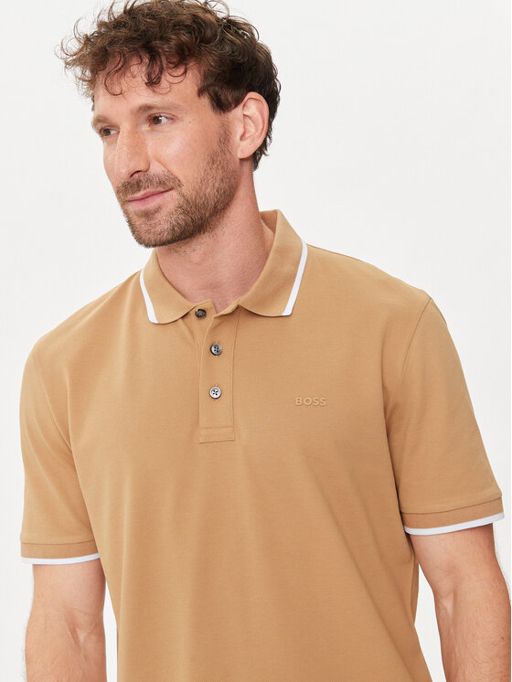 BOSS Boss Polo Parlay 190 50494697 Beżowy Regular Fit