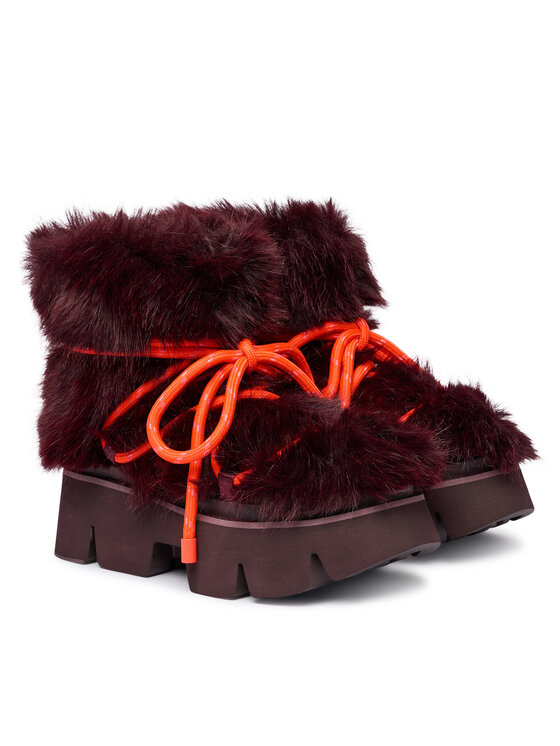 United Nude United Nude Μπότες Χιονιού Stomper Fur Boot 11048993120 Μπορντό