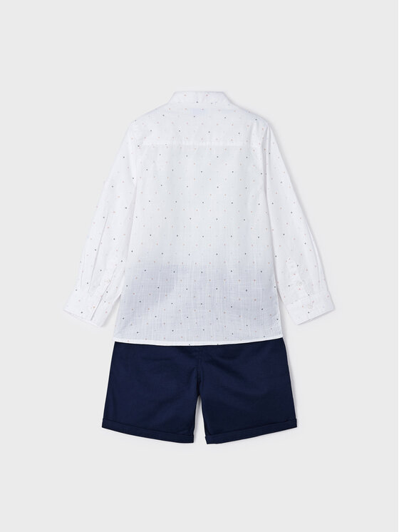 Mayoral Mayoral Set Hemd und Stoffshorts 3242 Dunkelblau Regular Fit